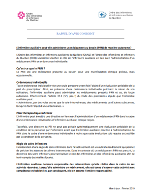 Avis Conjoint Administration Prn