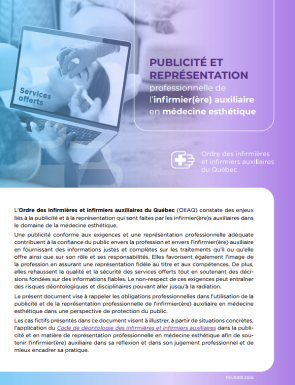 Couverture Pub représentation médecine esthétique