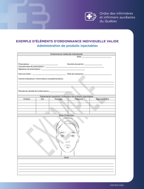 Exemple ordonnance individuelle injections