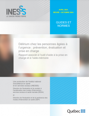 Rapport En Soutien Delirium Chez Les Personnes Agees A Lurgence  Prevention