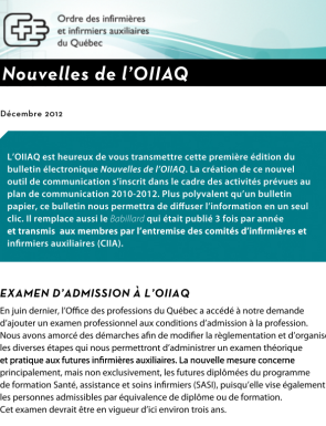 Bulletin Decembre 2012