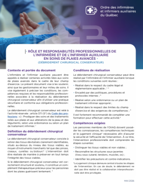 Role et responsabilités de l IA soins de plaies avancés